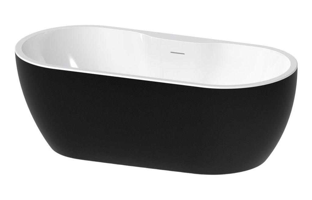 HOTT111369 - Trade Deals Freestanding 1650x745x580mm 0TH Bath - Gloss Black image