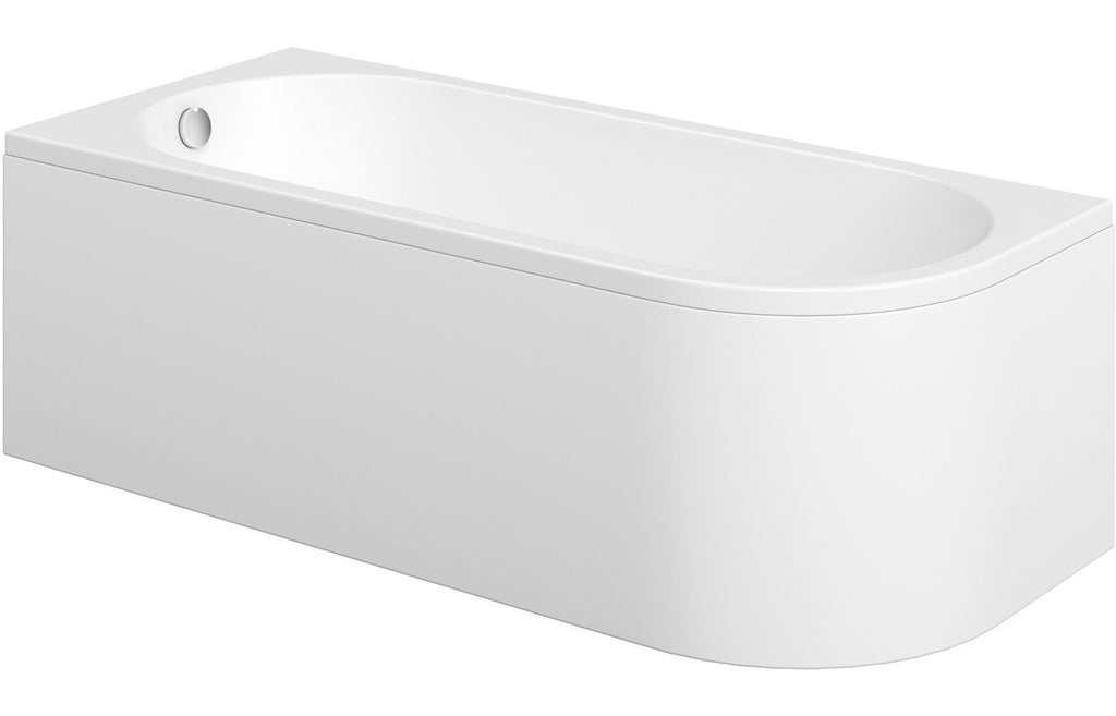 HOTT105665 - Cleaven J Shape 1500x725x600mm 0TH Bath w/Legs (LH) image
