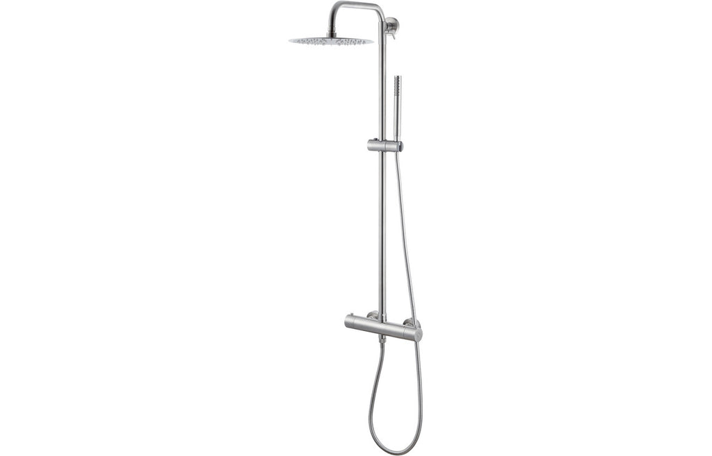 DICM0520 - Vema Thermostatic Shower Column w/Fixed Head & Riser - St/Steel image