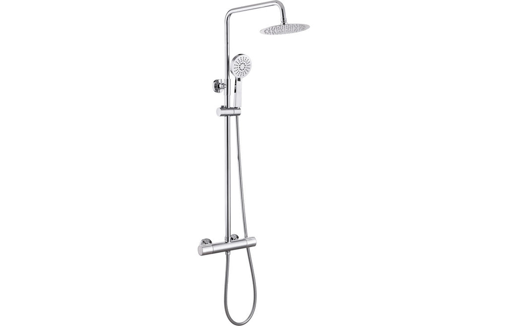 HOTT105830 - Garda Cool-Touch Thermostatic Mixer Shower w/Riser & Overhead Kit - Chrome image