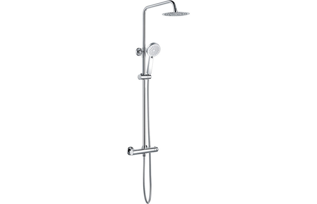 HOTT105832 - Renosa Round Thermostatic Bar Mixer w/Riser Kit - Chrome image