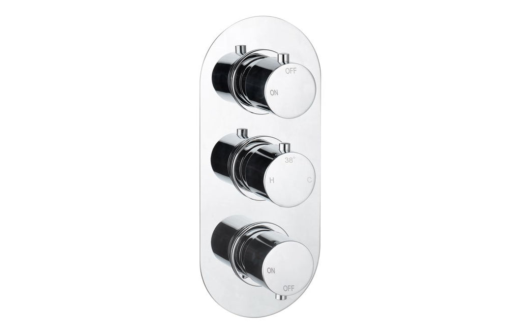 HOTT105842 - Renosa Thermostatic Two Outlet Triple Shower Valve - Chrome image