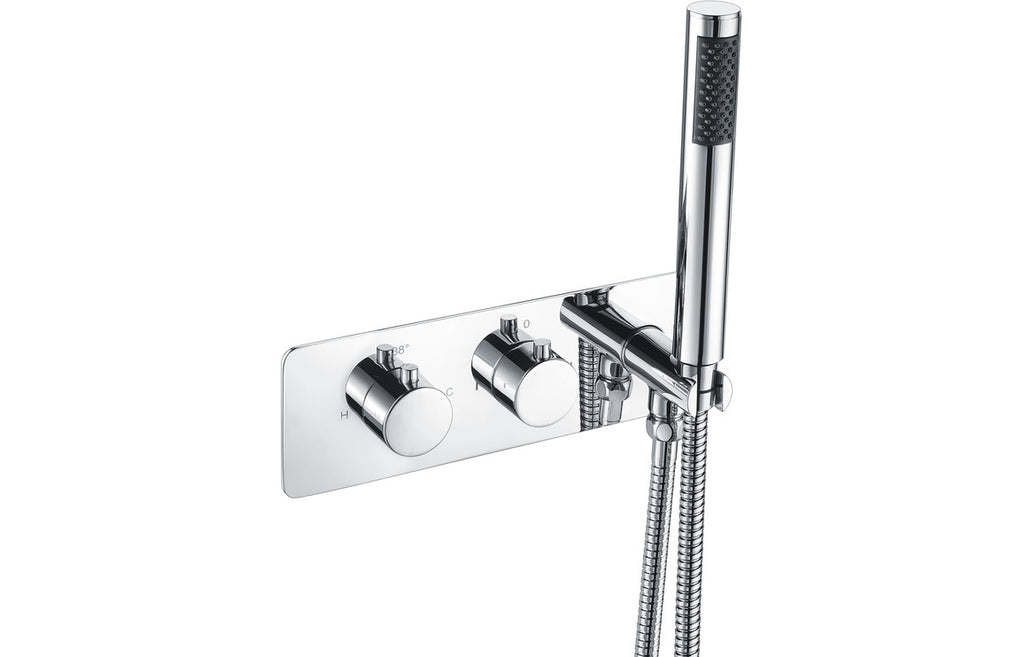 HOTT105847 - Kiens Thermostatic Two Outlet Shower Valve w/Handset - Chrome image