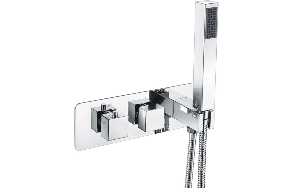 HOTT105848 - Gaby Thermostatic Two Outlet Shower Valve w/Handset - Chrome image