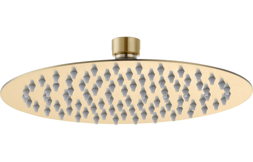 HOTT106554 - Renosa 250mm Round Ultraslim Showerhead - Brushed Brass image