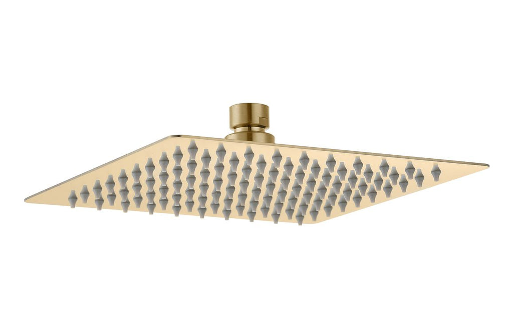 HOTT108596 - Cubica 200mm Square Ultraslim Showerhead - Brushed Brass image