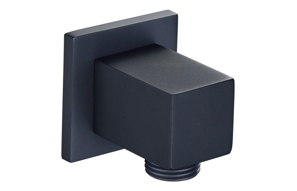 HOTT108599 - Square Wall Outlet Elbow - Matt Black image