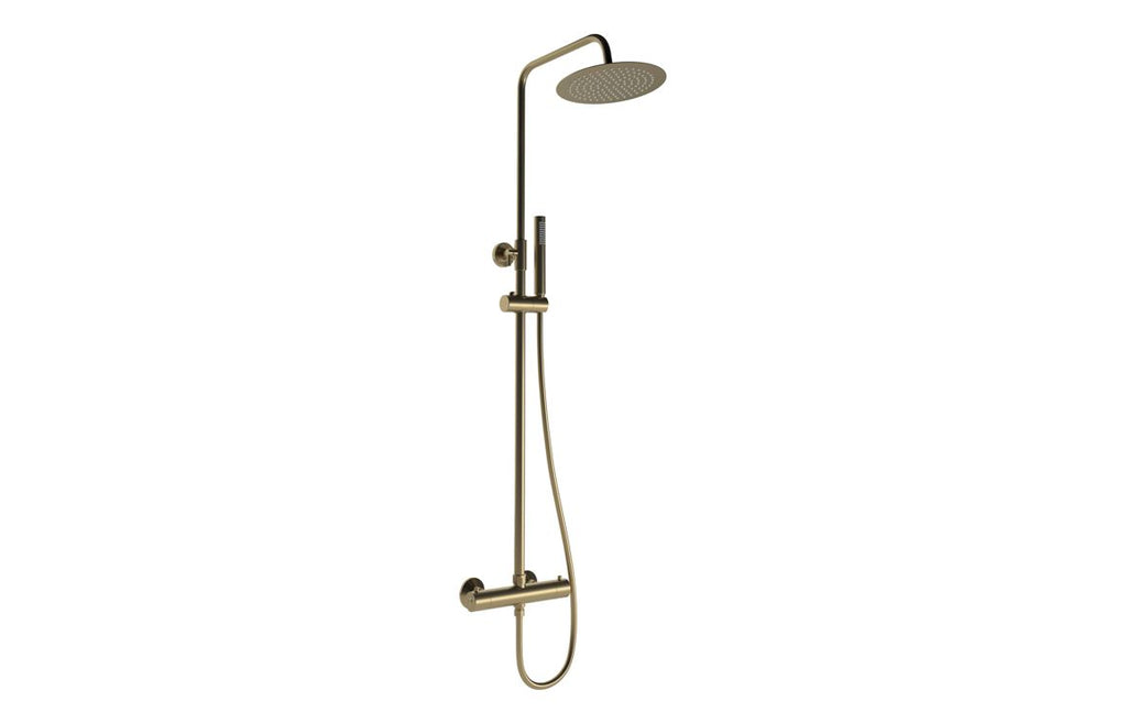 HOTT108999 - Renosa Round Thermostatic Bar Mixer w/Riser Kit - Brushed Bronze image