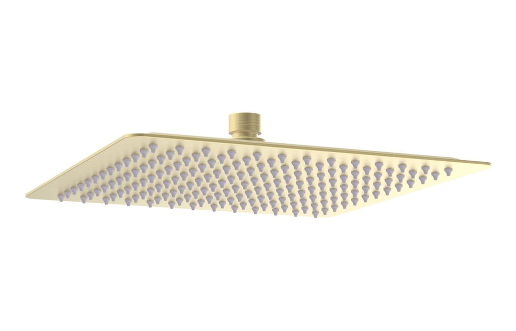 HOTT111408 - Cubica 250mm Square Ultraslim Showerhead - Brushed Brass image