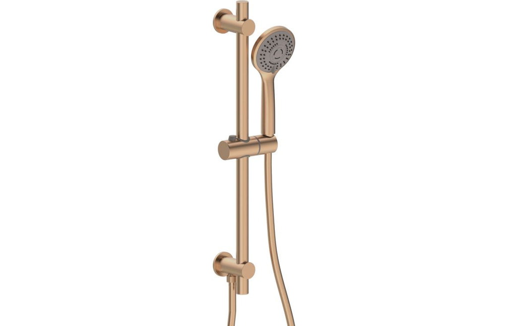 HOTT111565 - Renosa Round Riser Rail Kit w/Elbow & 3 Mode Handset - Brushed Bronze image