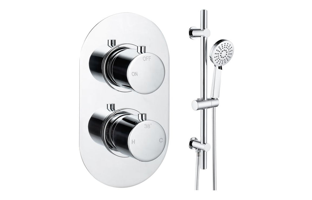 HOTT111583 - Renosa Round Shower Valve & Kit Pack 2 - Chrome image