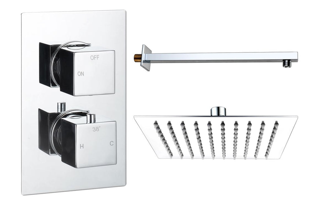 HOTT111591 - Cubica Square Shower Valve & Kit Pack 1 - Chrome image
