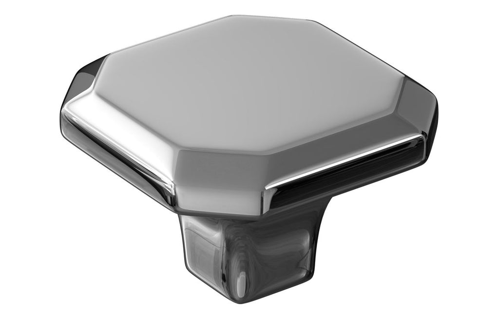HOTT108528 - 34mm Octagonal Deco Knob - Chrome image