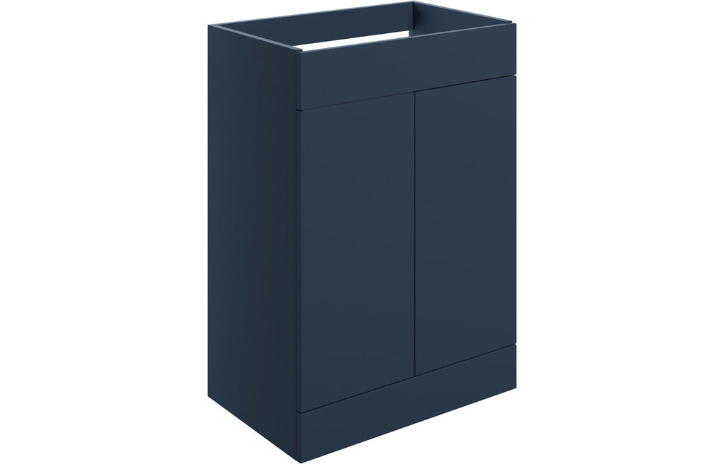 HOTT106990 - Romori 590mm Floor Standing 2 Door Basin Unit (No Top) - Matt Deep Blue image
