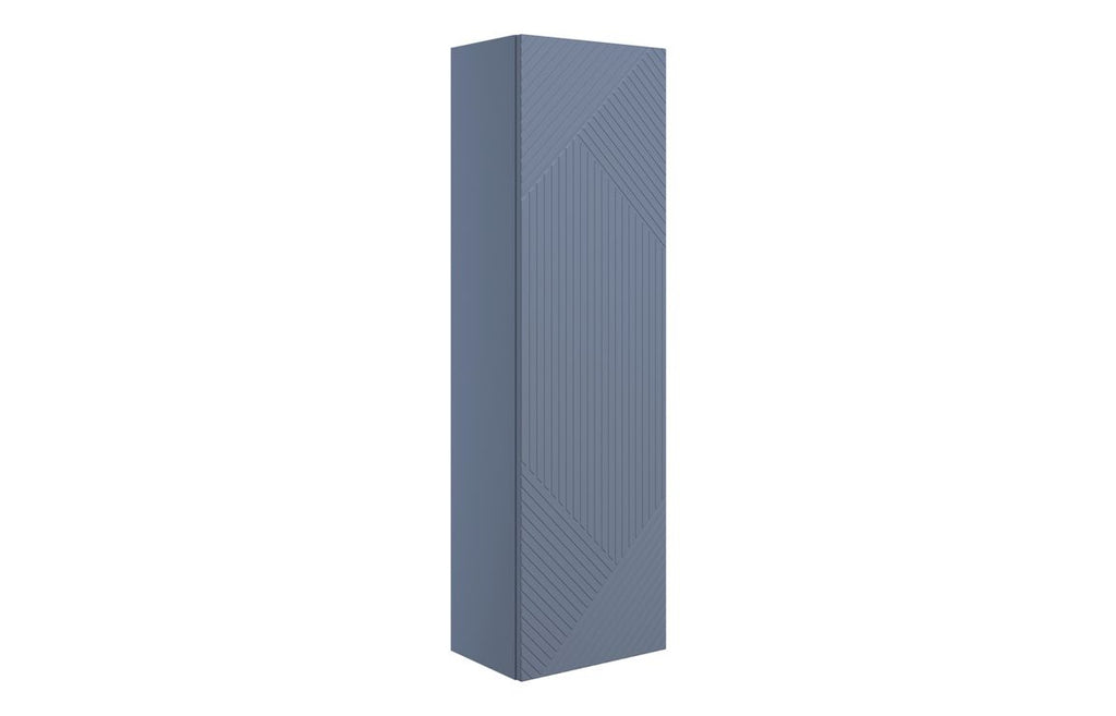 HOTT108508 - Cetara 350mm Wall Hung 1 Door Tall Unit - Matt Smoke Blue image