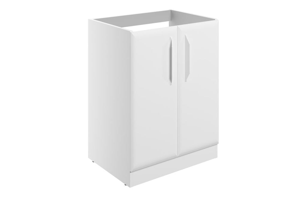 HOTT116099 - Kikio 600mm Floor Standing 2 Door Basin Unit (No Top) - Matt White image