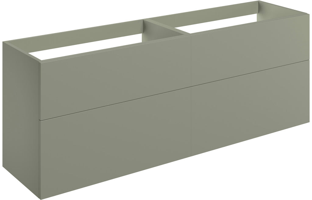 HOTT106977 - Romori 1180mm Wall Hung 4 Drawer Basin Unit (No Top) - Matt Olive Green image