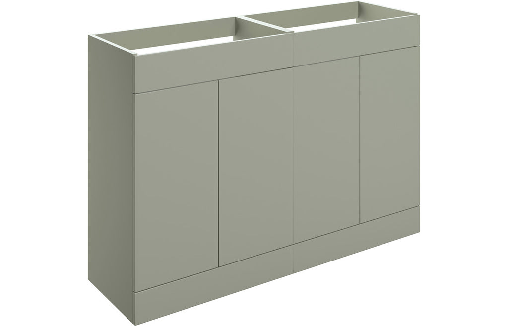HOTT106979 - Romori 1180mm Floor Standing 4 Door Basin Unit (No Top) - Matt Olive Green image