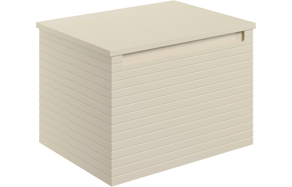 HOTT106928 - Laurie 600mm Wall Hung 1 Drawer Basin Unit & Worktop - Matt Cotton image