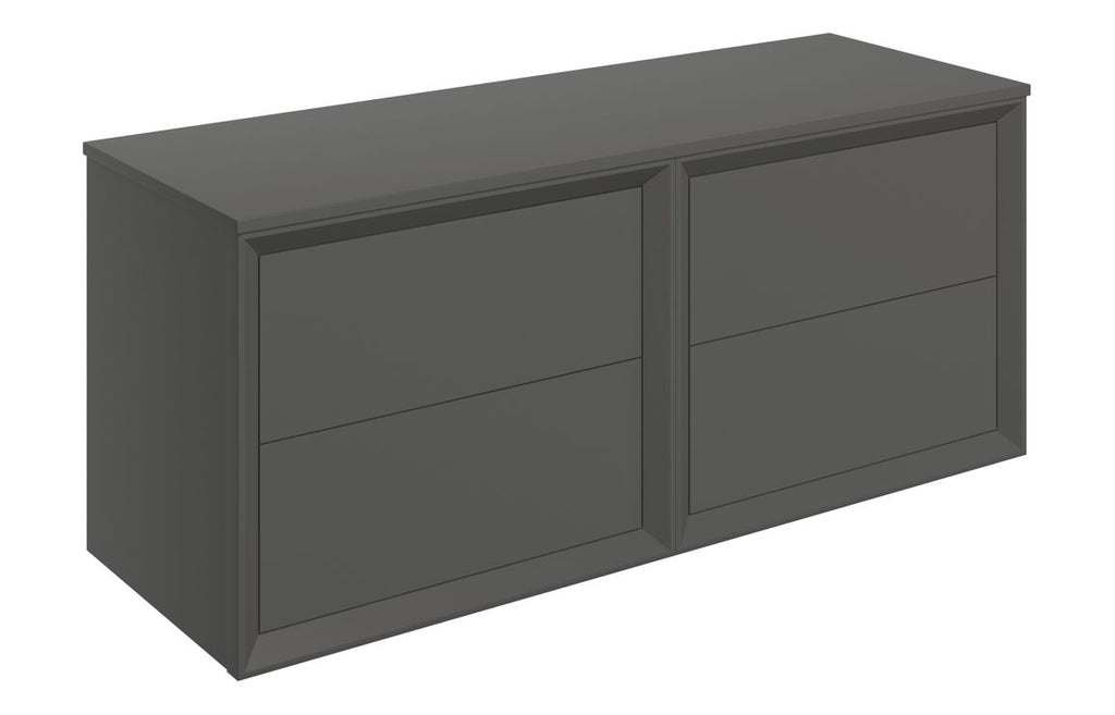 HOTT108476 - Stance 1200mm Wall Hung 4 Drawer Basin Unit Run & Top - Matt Clay image