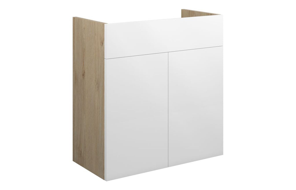 HOTT110408 - Elation 600mm Standard Basin Unit - White Gloss (Oak Cab) image