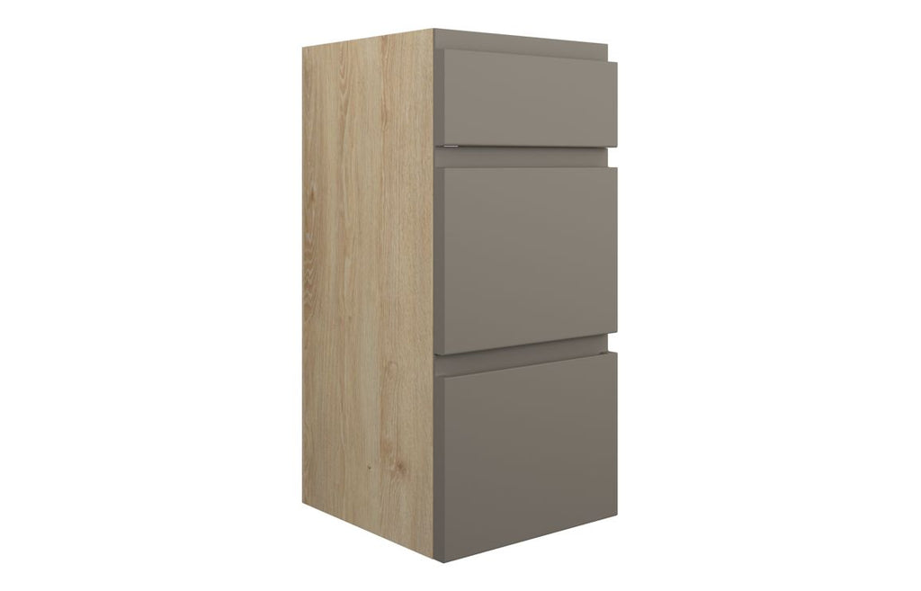 HOTT110180 - J Pull 300mm Standard 3 Drawer Unit - Matt Stone (Oak Cab) image