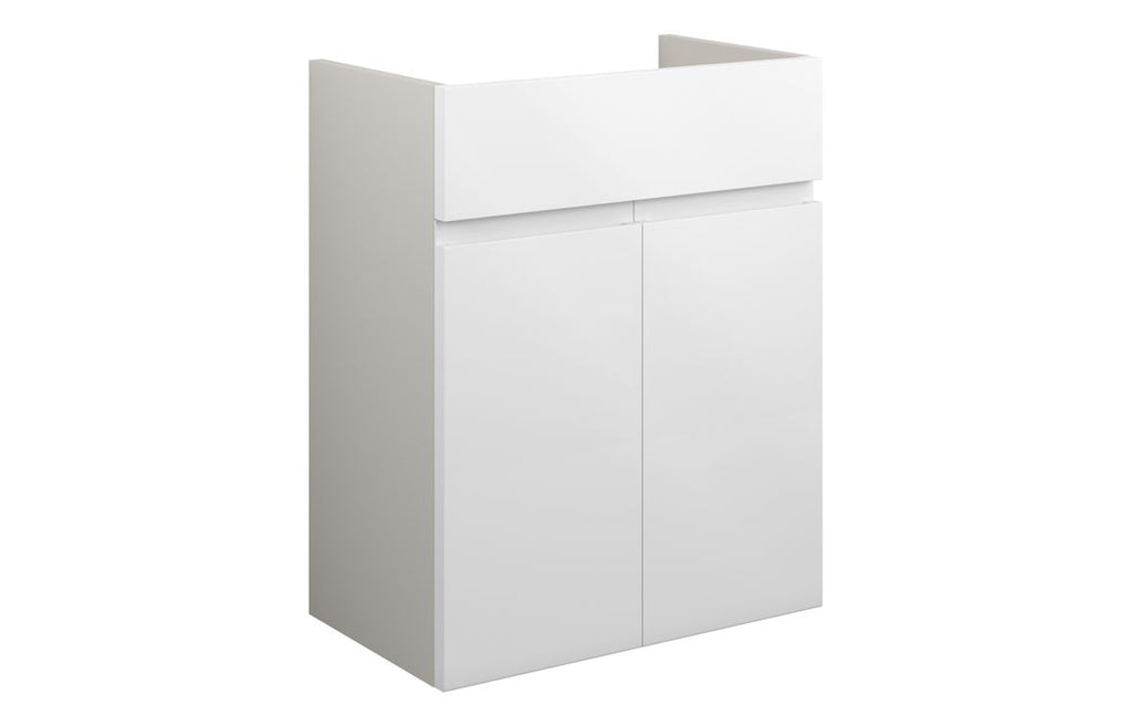 HOTT109975 - J Pull 500mm Standard Basin Unit - White Gloss (Grey Cab) image