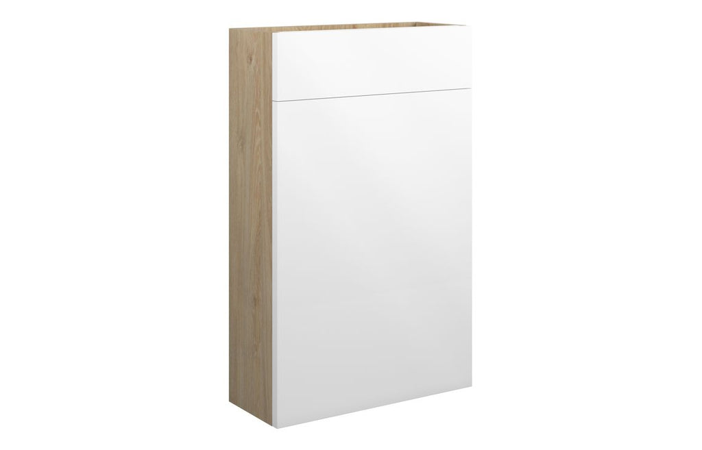 HOTT109985 - J Pull 500mm Slim WC Unit - White Gloss (Oak Cab) image
