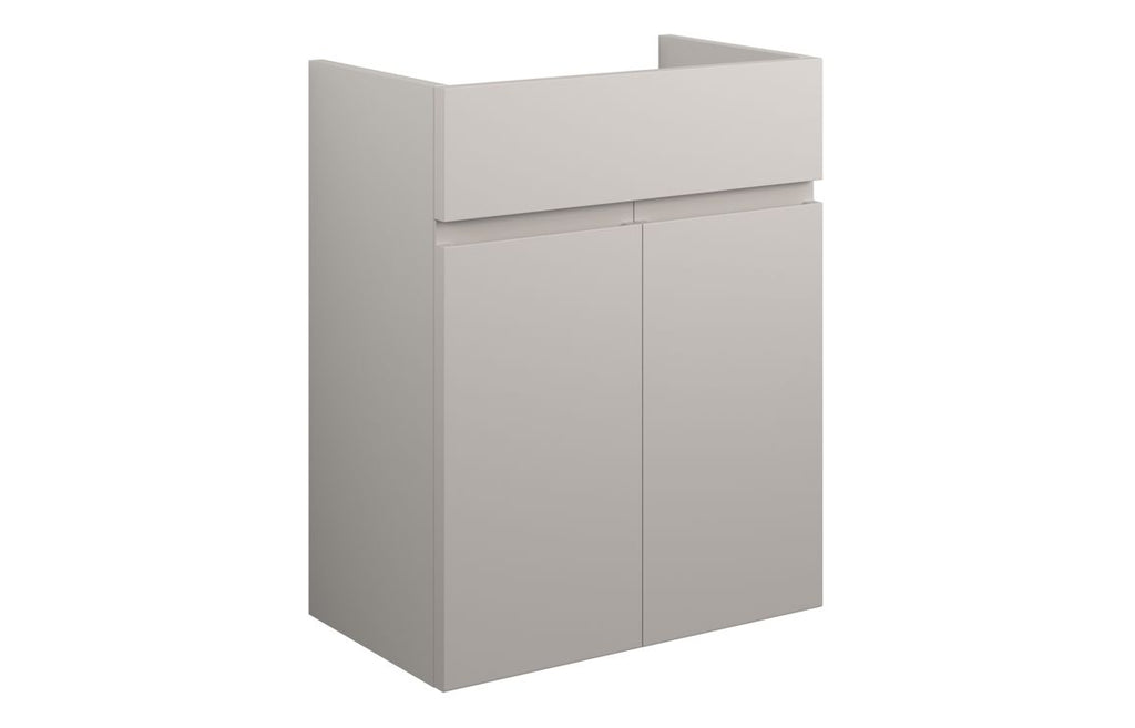 HOTT110117 - J Pull 500mm Standard Basin Unit - Matt Dove Grey (Grey Cab) image