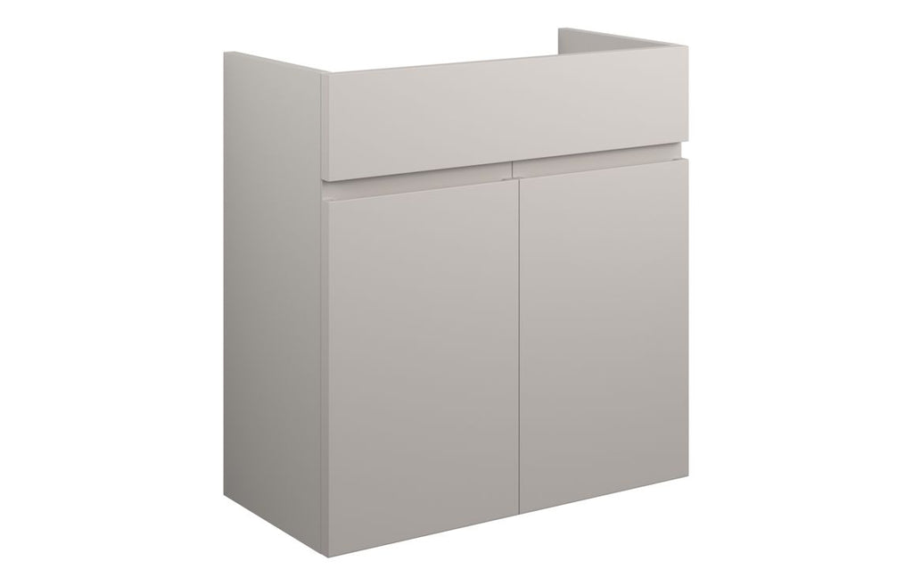 HOTT110123 - J Pull 600mm Standard Basin Unit - Matt Dove Grey (Grey Cab) image