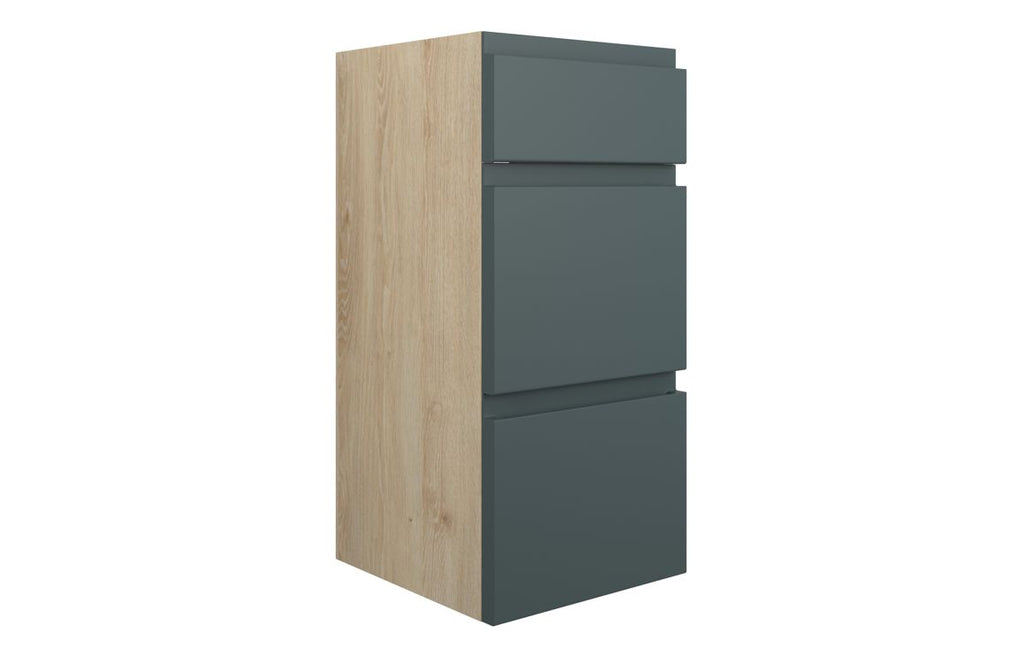 HOTT110251 - J Pull 300mm Standard 3 Drawer Unit - Matt Green Camo (Oak Cab) image