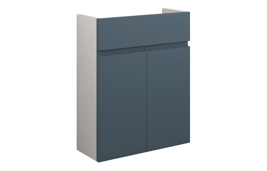 HOTT110327 - J Pull 500mm Slim Basin Unit - Matt Arley Blue (Grey Cab) image