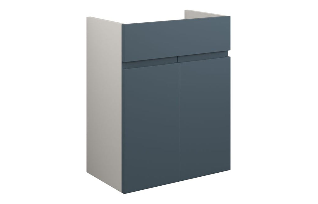 HOTT110330 - J Pull 500mm Standard Basin Unit - Matt Arley Blue (Grey Cab) image