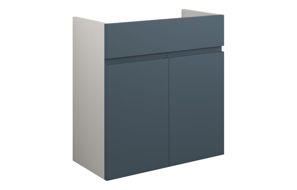 HOTT110336 - J Pull 600mm Standard Basin Unit - Matt Arley Blue (Grey Cab) image