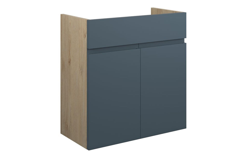 HOTT110337 - J Pull 600mm Standard Basin Unit - Matt Arley Blue (Oak Cab) image