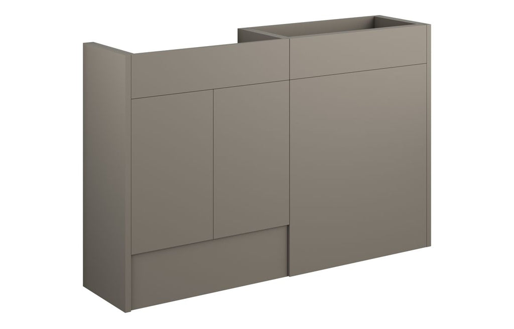 HOTT110716 - Elation 1236mm Standard Basin & WC Unit Pack - Matt Stone (Oak Cab) image