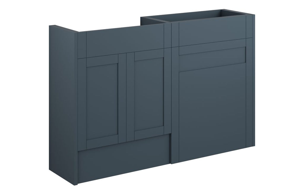 HOTT111283 - Traditions 1236mm Standard Basin & WC Unit Pack - Matt Arley Blue (Grey Cab) image