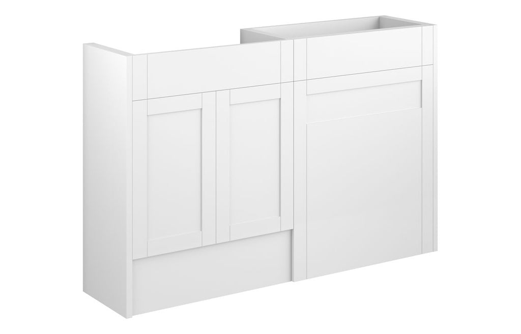 HOTT110999 - Traditions 1236mm Standard Basin & WC Unit Pack - Matt White (Grey Cab) image