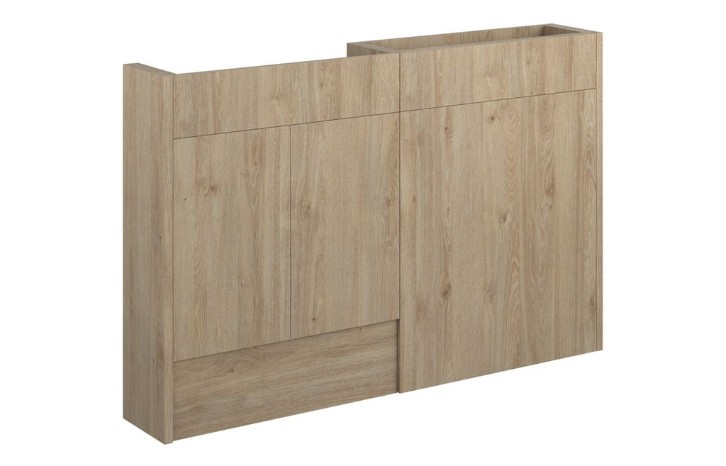 HOTT110647 - Elation 1236mm Slim Basin & WC Unit Pack - Havana Oak (Grey Cab) image