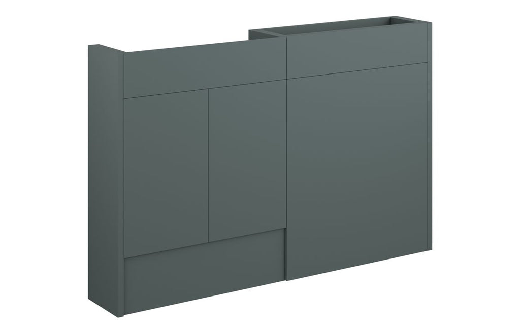 HOTT110790 - Elation 1236mm Slim Basin & WC Unit Pack - Matt Green (Oak Cab) image