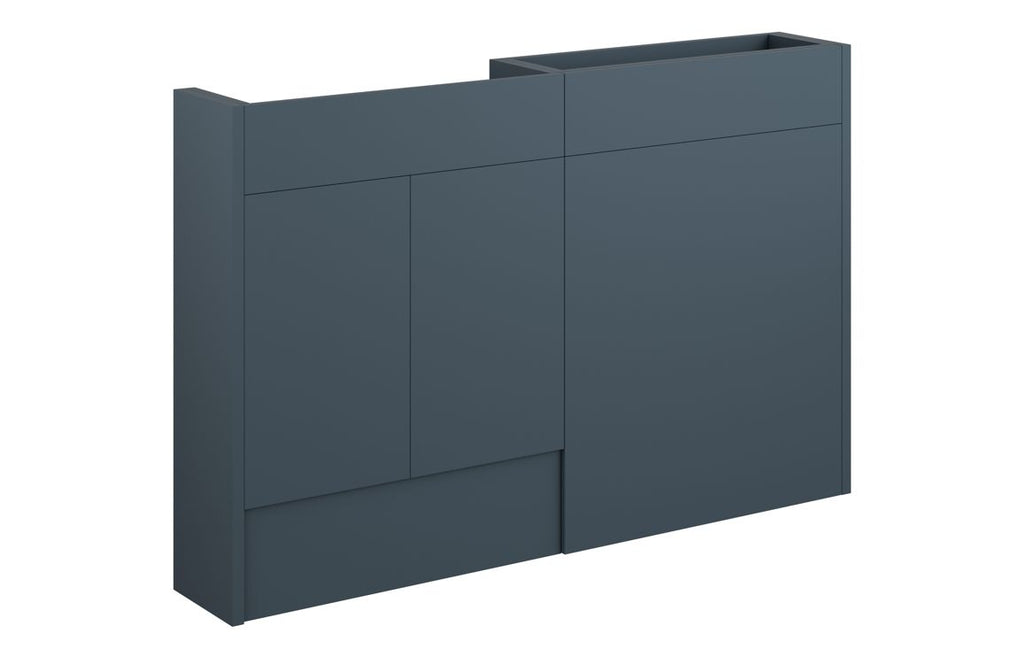 HOTT110932 - Elation 1236mm Slim Basin & WC Unit Pack - Matt Arley Blue (Oak Cab) image