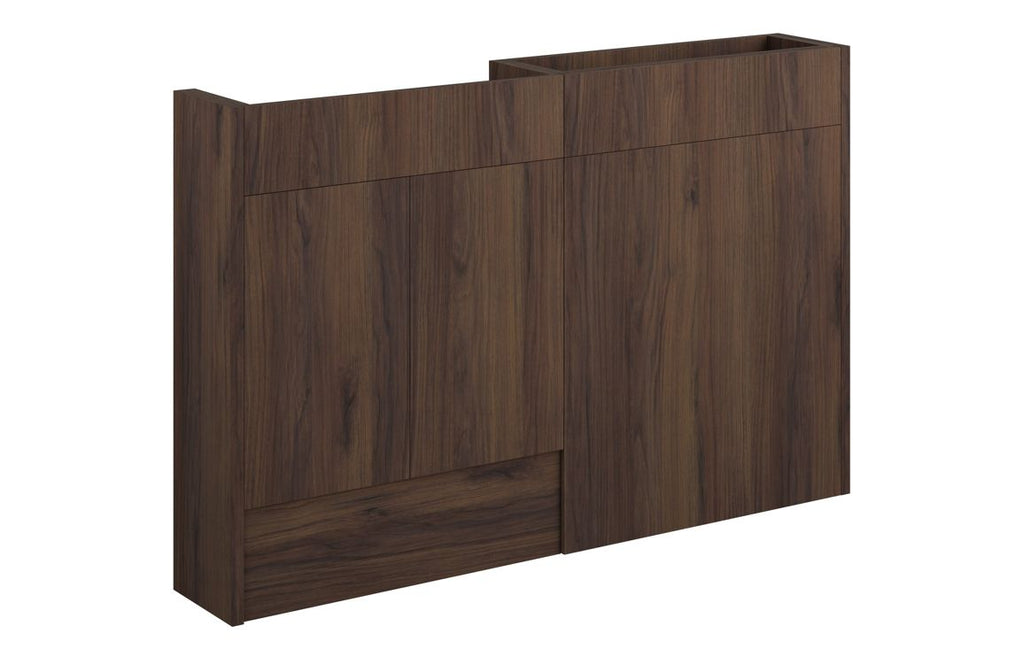 HOTT110860 - Elation 1236mm Slim Basin & WC Unit Pack - Warm Walnut (Grey Cab) image