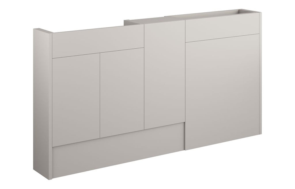 HOTT110583 - Elation 1536mm Slim Basin  WC & 1 Door Unit Pack - Matt Dove Grey (Oak Cab) image