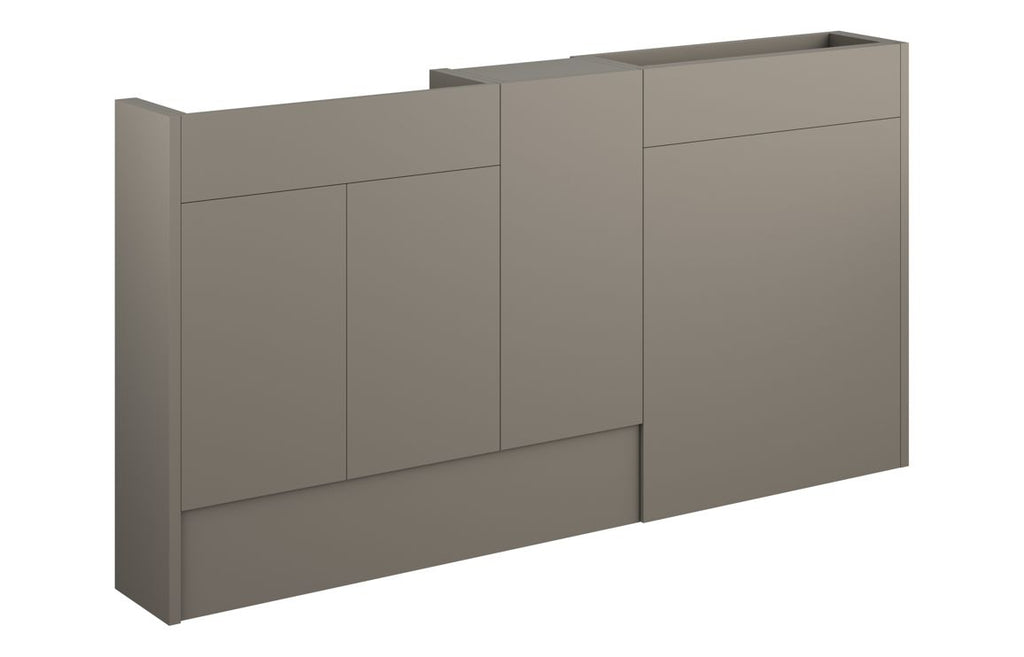 HOTT110724 - Elation 1536mm Slim Basin  WC & 1 Door Unit Pack - Matt Stone (Grey Cab) image