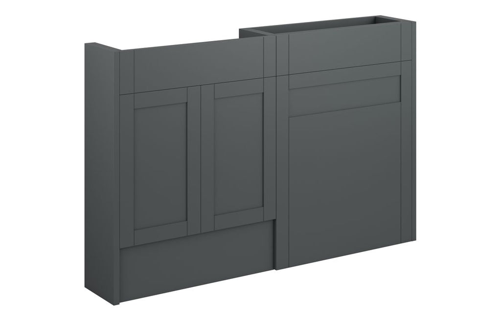 HOTT111074 - Traditions 1236mm Slim Basin & WC Unit Pack - Matt Graphite Grey (Oak Cab) image