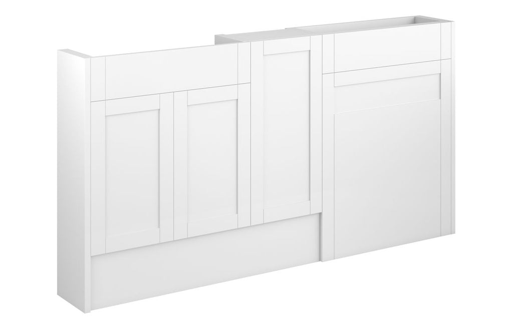 HOTT111009 - Traditions 1536mm Slim Basin  WC & 1 Door Unit Pack - Matt White (Oak Cab) image