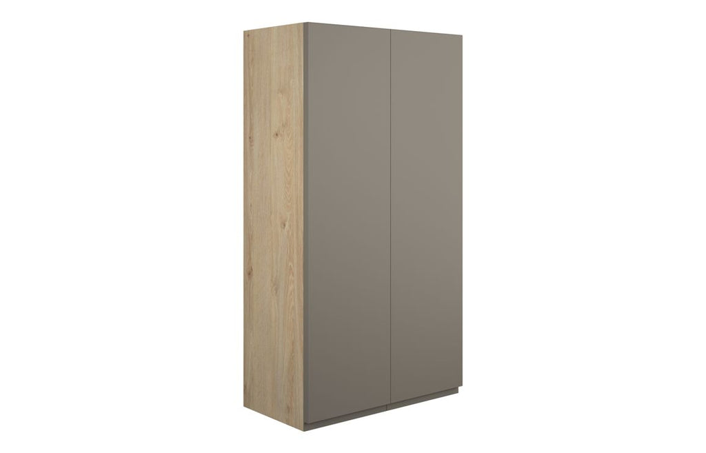 HOTT110213 - J Pull 600mm Standard 2 Door Storage Unit - Matt Stone (Oak Cab) image