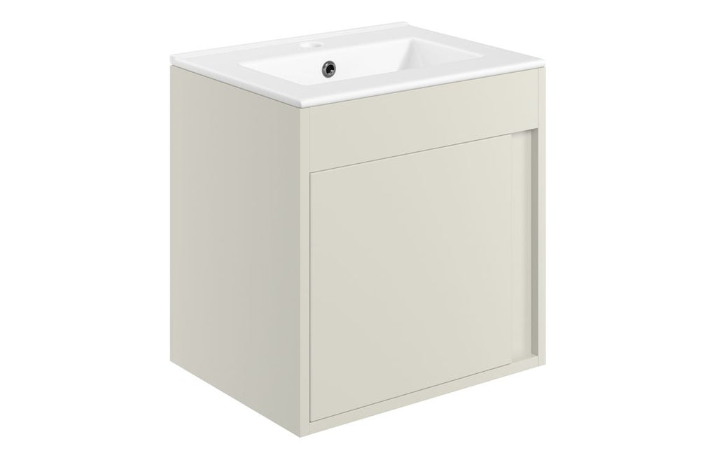 HOTT116049 - Livorno 510mm Wall Hung Unit Inc. Basin - Matt Latte image