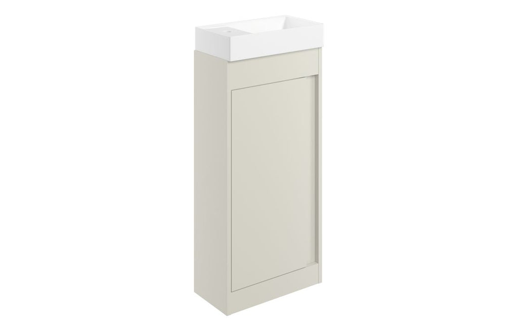 HOTT116042 - Livorno 410mm Floor Standing Unit Inc. Basin - Matt Latte image