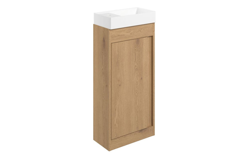 HOTT116046 - Livorno 410mm Floor Standing Unit Inc. Basin - Seville Oak image